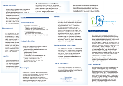 imprimer depliant 3 volets  6 pages  dentiste dents dentiste dentier MIFCH26993