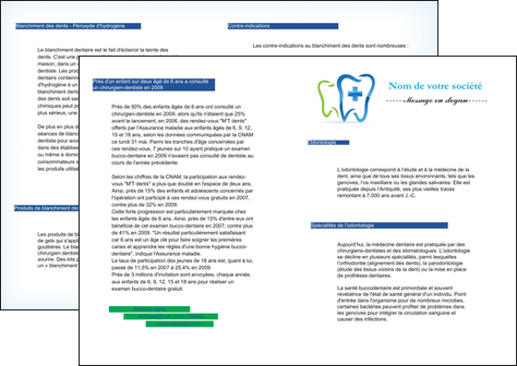 faire modele a imprimer depliant 2 volets  4 pages  dentiste dents dentiste dentier MIFCH27005
