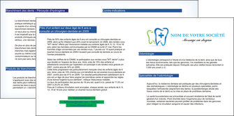 impression depliant 2 volets  4 pages  dentiste dents dentiste dentier MIFCH27009