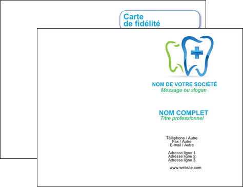 maquette en ligne a personnaliser carte de visite dentiste dents dentiste dentier MIFCH27011