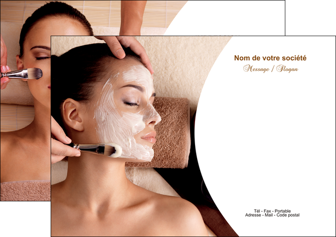 creation graphique en ligne flyers centre esthetique  masque masque du visage soin du visage MIFBE27019
