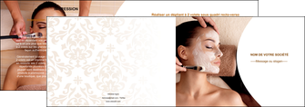 realiser depliant 2 volets  4 pages  centre esthetique  masque masque du visage soin du visage MLGI27029