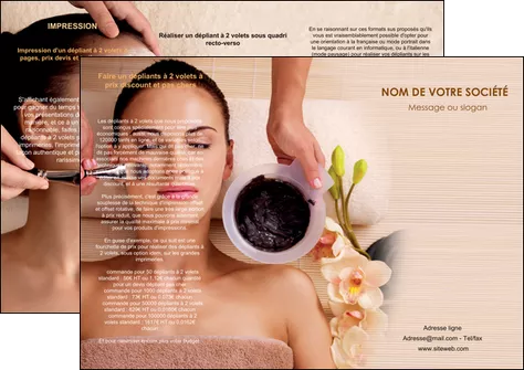 faire modele a imprimer depliant 3 volets  6 pages  centre esthetique  masque masque du visage soin du visage MLGI27051