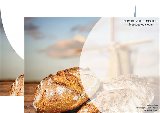 personnaliser modele de affiche sandwicherie et fast food boulangerie boulanger boulange MIFBE27209