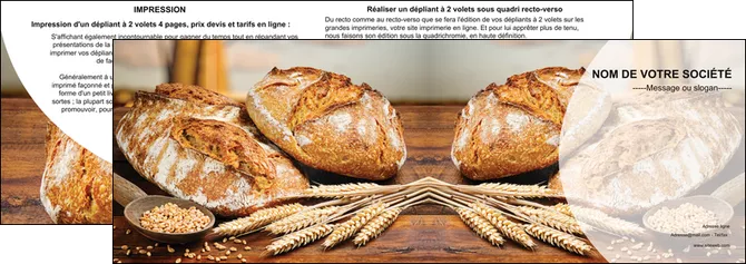 modele depliant 2 volets  4 pages  sandwicherie et fast food boulangerie boulanger boulange MID27217