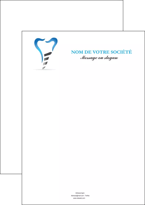 modele en ligne affiche dentiste dents soins dentaires caries MIFBE27279