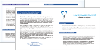 exemple depliant 2 volets  4 pages  dentiste dents soins dentaires caries MIFBE27301