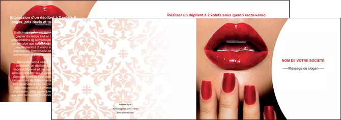 creation graphique en ligne depliant 2 volets  4 pages  centre esthetique  ongles vernis vernis a ongles MIS27369