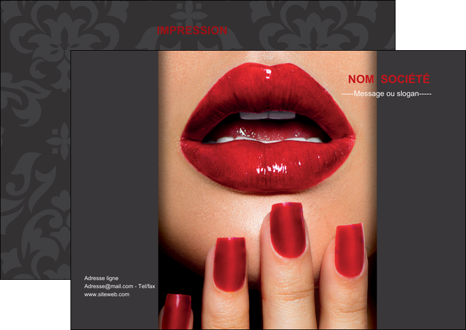 maquette en ligne a personnaliser flyers cosmetique ongles vernis vernis a ongles MIFCH27417