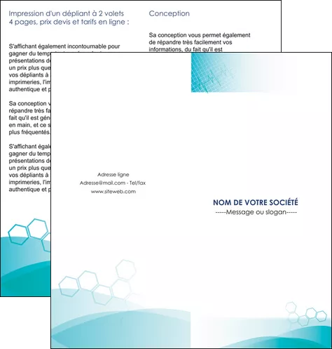 faire modele a imprimer depliant 2 volets  4 pages  medecin texture contexture structure MLGI27689