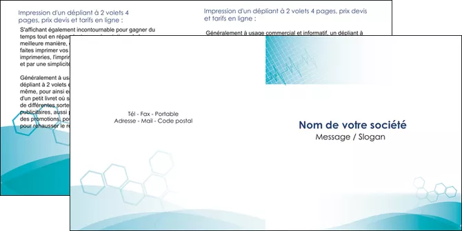 creation graphique en ligne depliant 2 volets  4 pages  medecin texture contexture structure MLIGLU27701