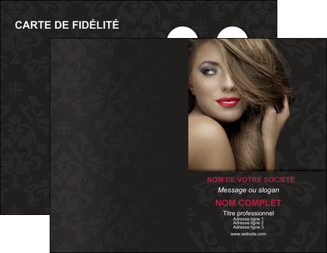modele carte de visite centre esthetique  coiffure salon de coiffure salon de beaute MIFCH27737