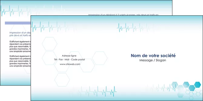realiser depliant 2 volets  4 pages  materiel de sante texture contexture structure MLGI27845