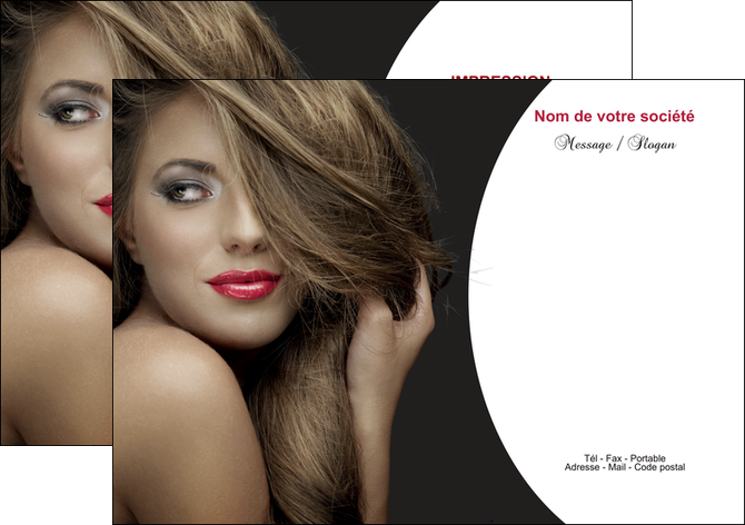 personnaliser maquette flyers centre esthetique  cheveux coiffure salon de coiffure MLIP27907