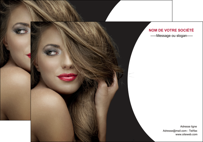 maquette en ligne a personnaliser affiche centre esthetique  cheveux coiffure salon de coiffure MID27909