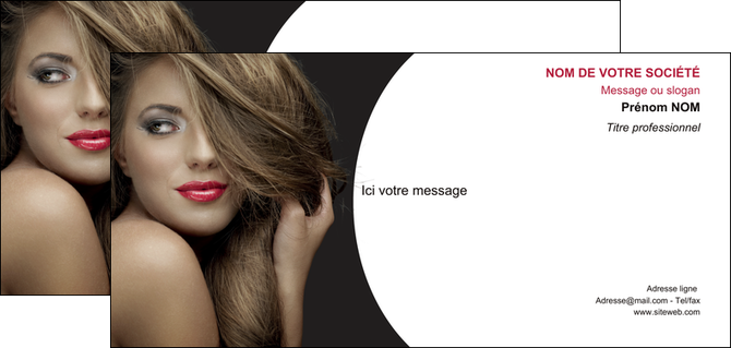 impression carte de correspondance centre esthetique  cheveux coiffure salon de coiffure MLIP27911