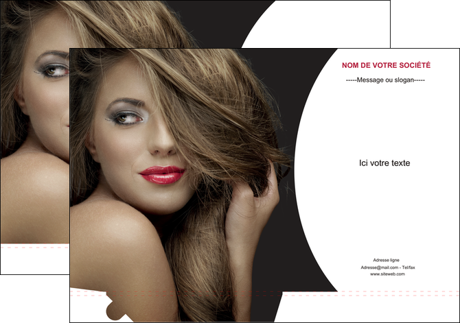 imprimerie pochette a rabat centre esthetique  cheveux coiffure salon de coiffure MLIP27921