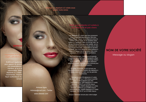 creer modele en ligne depliant 3 volets  6 pages  centre esthetique  cheveux coiffure salon de coiffure MIDBE27933