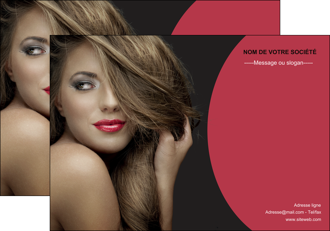 personnaliser modele de affiche centre esthetique  cheveux coiffure salon de coiffure MLIP27939