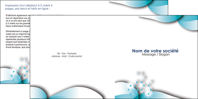 exemple depliant 2 volets  4 pages  medecin texture contexture structure MIFBE27985