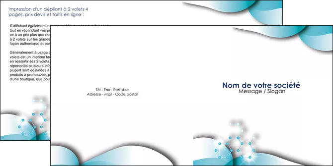 exemple depliant 2 volets  4 pages  medecin texture contexture structure MLGI27985