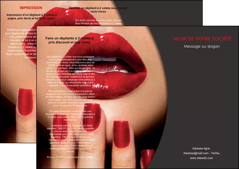 creer modele en ligne depliant 3 volets  6 pages  centre esthetique  beaute institut de beaute institut de beaute professionnel MIFCH28075