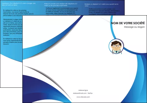 faire modele a imprimer depliant 3 volets  6 pages  chirurgien medecin medecine cabinet medical MIFCH28167