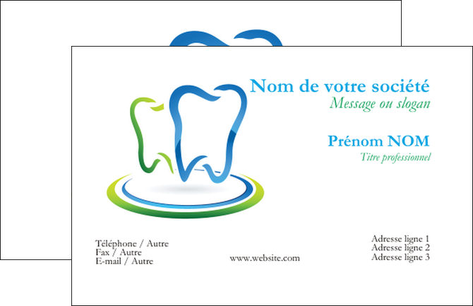 maquette en ligne a personnaliser carte de visite dentiste dents http   wwwlesgrandesimprimeriescom assets img3 ud_preview i28487_c1_p1png dents dentiste MLGI28487