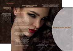 personnaliser maquette depliant 3 volets  6 pages  cosmetique beaute bien etre coiffure MLGI28805