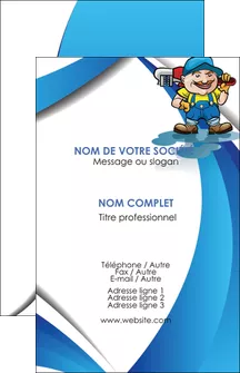 personnaliser maquette carte de visite plomberie plombier plomberie travail MLGI28935