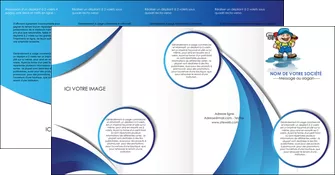 modele depliant 4 volets  8 pages  plomberie plombier plomberie travail MLGI28937