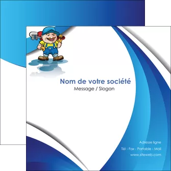 creation graphique en ligne flyers plomberie plombier plomberie travail MLGI28961