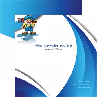 creation graphique en ligne flyers plomberie plombier plomberie travail MLGI28963