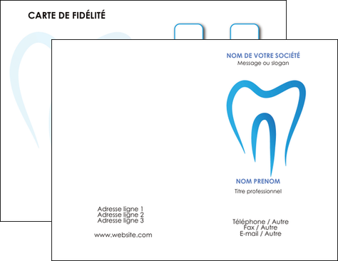 personnaliser maquette carte de visite dentiste dents dentiste dentier MIF28989