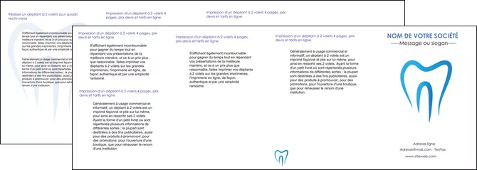 modele en ligne depliant 4 volets  8 pages  dentiste dents dentiste dentier MIFBE28993
