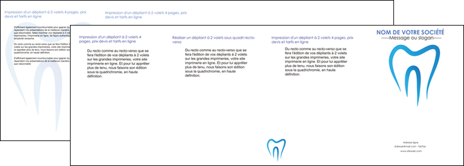 creation graphique en ligne depliant 4 volets  8 pages  dentiste dents dentiste dentier MLIGCH28995