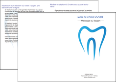 modele depliant 2 volets  4 pages  dentiste dents dentiste dentier MIDCH28997
