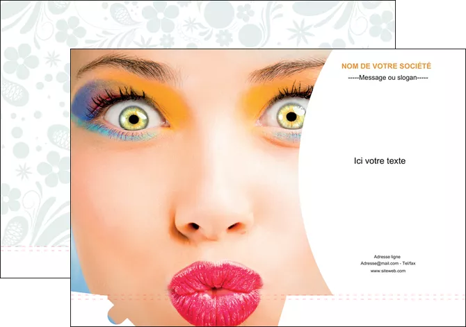 creation graphique en ligne pochette a rabat centre esthetique  beaute bien etre coiffure MLGI29043