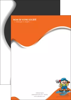 maquette en ligne a personnaliser flyers plomberie plombier plomberie travail MLGI29079