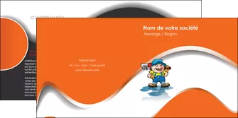 creer modele en ligne depliant 2 volets  4 pages  plomberie plombier plomberie travail MLGI29081