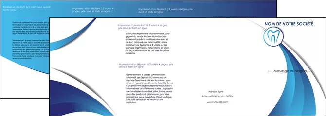 impression depliant 4 volets  8 pages  dentiste dents dentiste dentier MIFBE29103