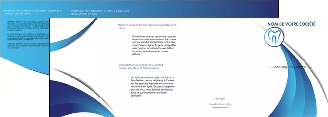 exemple depliant 4 volets  8 pages  dentiste dents dentiste dentier MIFCH29105