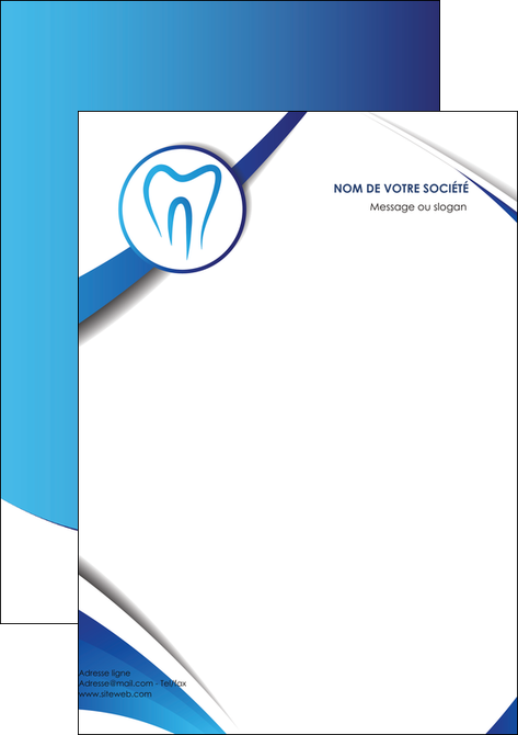 creation graphique en ligne tete de lettre dentiste dents dentiste dentier MIS29119