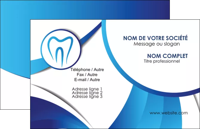 faire modele a imprimer carte de visite dentiste dents dentiste dentier MIFBE29125