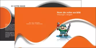 impression depliant 2 volets  4 pages  plomberie plombier plomberie travail MLGI29197