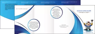 exemple depliant 4 volets  8 pages  construction plombier plomberie travail MLGI29287