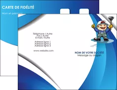 impression carte de visite construction plombier plomberie travail MLGI29307