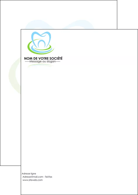 creer modele en ligne flyers dentiste dents dentiste dentisterie MIFBE29355