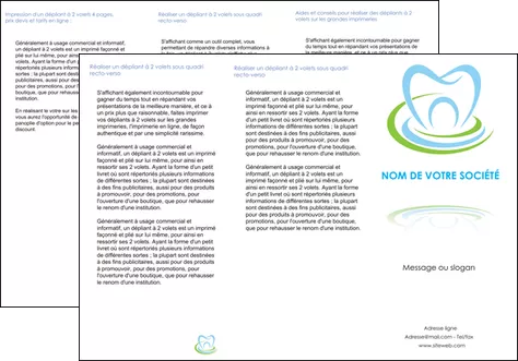 creation graphique en ligne depliant 3 volets  6 pages  dentiste dents dentiste dentisterie MLIGLU29367