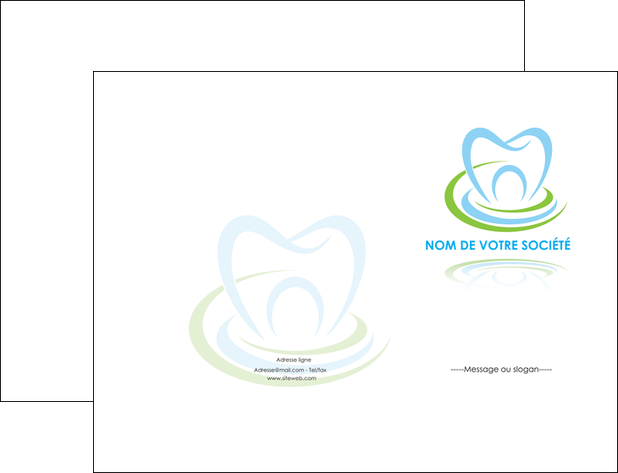 creer modele en ligne pochette a rabat dentiste dents dentiste dentisterie MIDLU29381